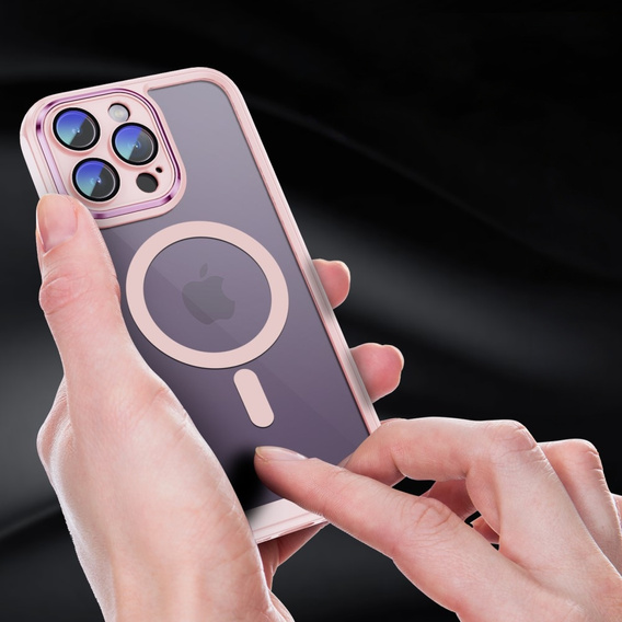 Θήκη για iPhone 15 Pro, ERBORD Impact Guard, MagSafe, ροζ
