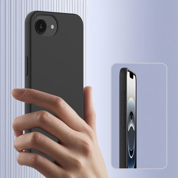 Θήκη για iPhone 16e, Silicone MagSafe, μαύρη