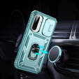 Θήκη για Samsung Galaxy A56 5G, KickStand Camera Lens, πράσινη