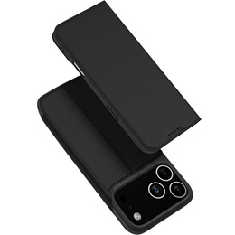 Θήκη Dux Ducis για iPhone 17 Pro, Skin Pro, με πτερύγιο, με υποδοχή για κάρτες, μαύρο