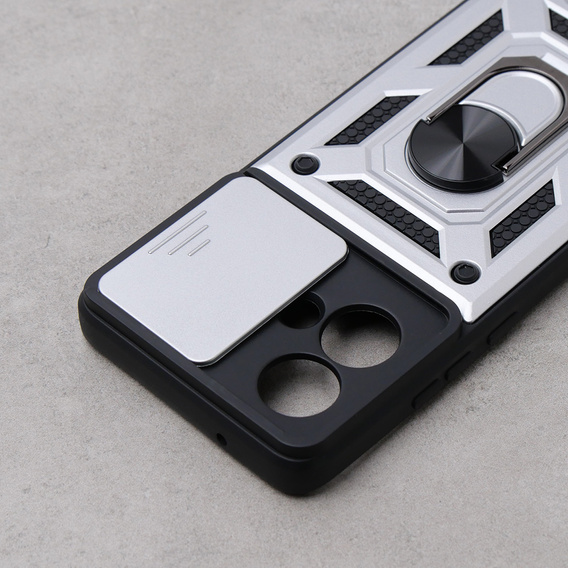Θήκη για Motorola Edge 40 Neo, CamShield Slide, ασημένιο