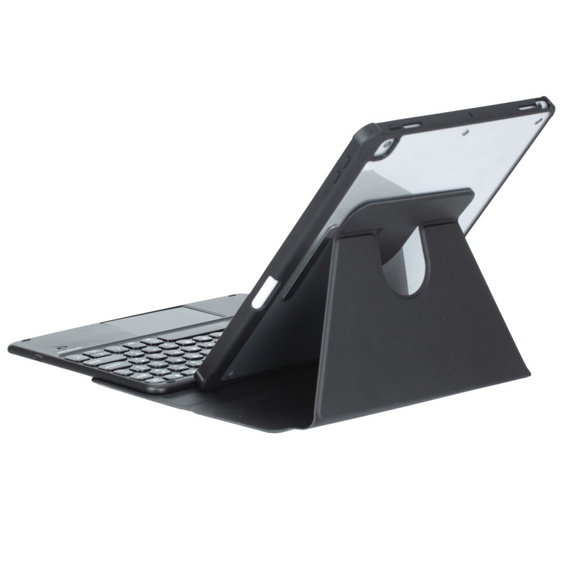 Θήκη πληκτρολογίου για iPad 11" 2025 A16 (11 gen.) / iPad 10.9" 2022 (10 gen.), Rotary 360° Leather, μαύρη