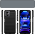 Θήκη για Xiaomi Redmi Note 12 5G / POCO X5 5G, Carbon, μαύρη