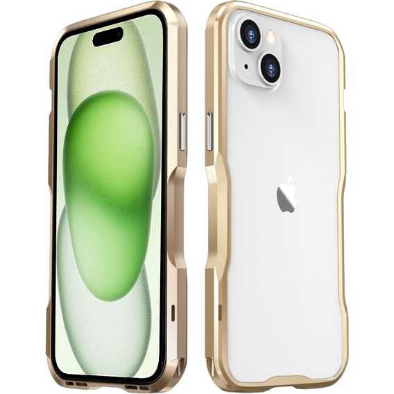 Θήκη LUPHIE για iPhone 15, Armor Bumper, χρυσή