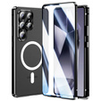 Μαγνητική θήκη MagSafe Dual Glass για Samsung Galaxy S25 Ultra, μαύρη