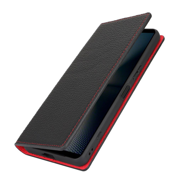 Δερμάτινη θήκη για Sony Xperia 1 VI, ERBORD Grain Leather, μαύρη