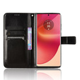 Θήκη με πτερύγιο για Motorola Edge 50 Fusion 5G, Crazy Horse Wallet, μαύρη