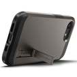θήκη Spigen για iPhone 16E, Tough Armor Mag Mag MagSafe, γκρι + μετριασμένο γυαλί 9H