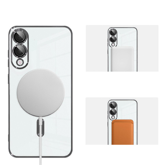 Θήκη για Samsung Galaxy S25 Edge, Electro MagSafe, μαύρη + Γυαλί για την οθόνη