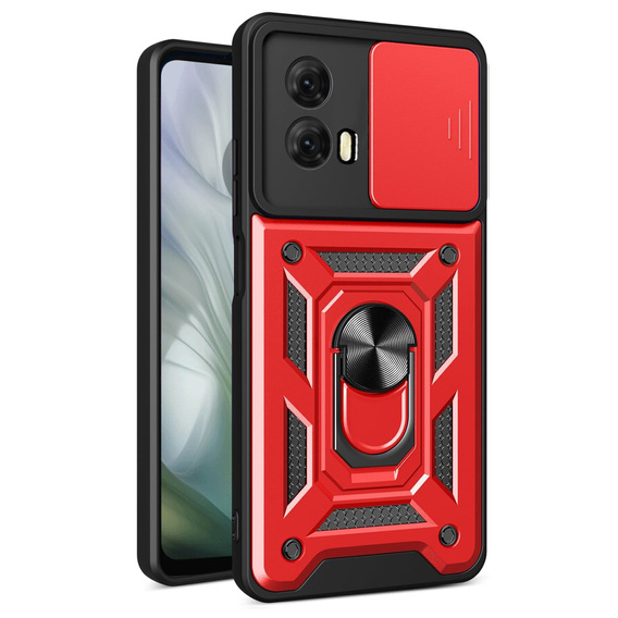 Θήκη για Motorola Moto E14, CamShield Slide, κόκκινη