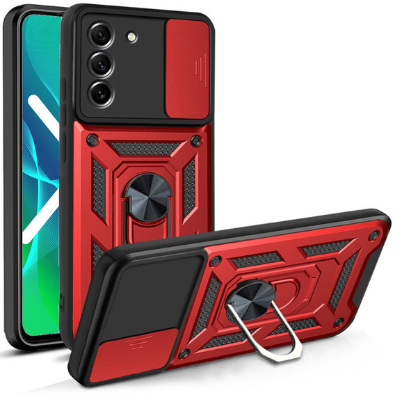 Θήκη για Samsung Galaxy S22 Plus, CamShield Slide, κόκκινο