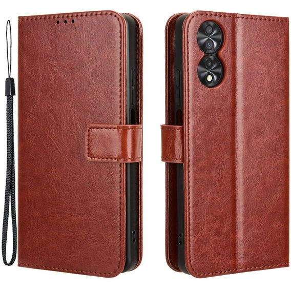 Θήκη με πτερύγιο για TCL 40 NxtPaper, Crazy Horse Wallet, καφέ