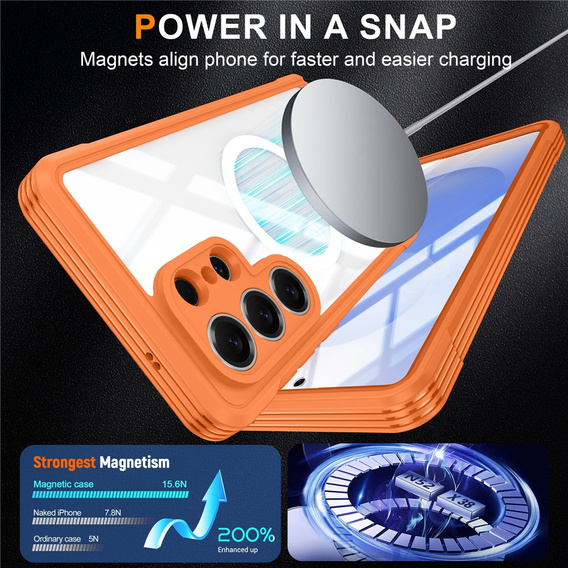 Θήκη Shockproof με γυαλί, για MagSafe για Samsung Galaxy S26 Ultra