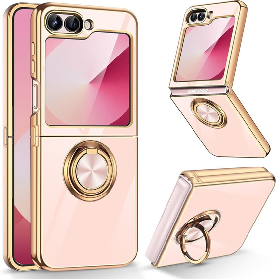 Θήκη για Samsung Galaxy Z Flip7 FE / Z Flip6, Electro Ring, ροζ