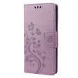 Θήκη με πτερύγιο για Oppo A17, Butterfly, μωβ