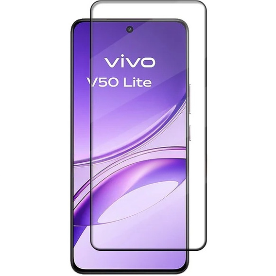 Μετριασμένο γυαλί 3D για Vivo V50 Lite 4G / 5G, μαύρο πλαίσιο