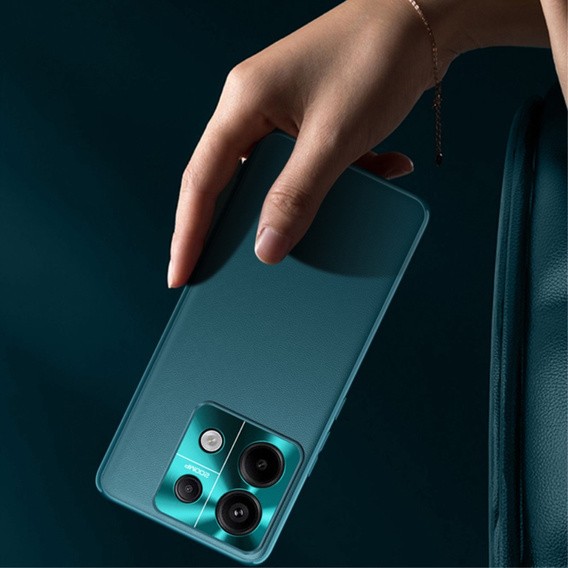 Δερμάτινη θήκη για Xiaomi Redmi Note 13 Pro+, leather hybrid, πράσινη