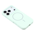 Θήκη σιλικόνης για iPhone 17 Pro, για MagSafe, αντικραδασμική, πράσινη