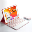 Θήκη + πληκτρολόγιο iPad Pro 11 2021 / 2018, iPad Air 10.9 4 2020 / 5 2022, Pen Slot, ροζ rose gold