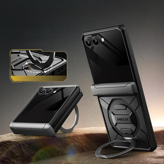 Θήκη Tongate MECH με MagSafe για Samsung Galaxy Z Flip7 FE / Z Flip6, πράσινο