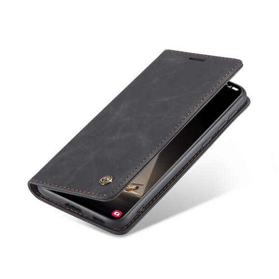 θήκη CASEME για Samsung Galaxy S21 FE, Leather Wallet Case, μαύρη