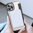 Θήκη με πτερύγιο για iPhone 12 Pro, RFID Wallet MagSafe CamShield, μαύρη
