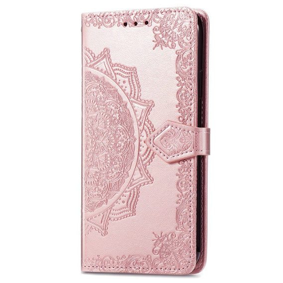 Θήκη με πτερύγιο για Xiaomi 14T, Mandala, ροζ rose gold