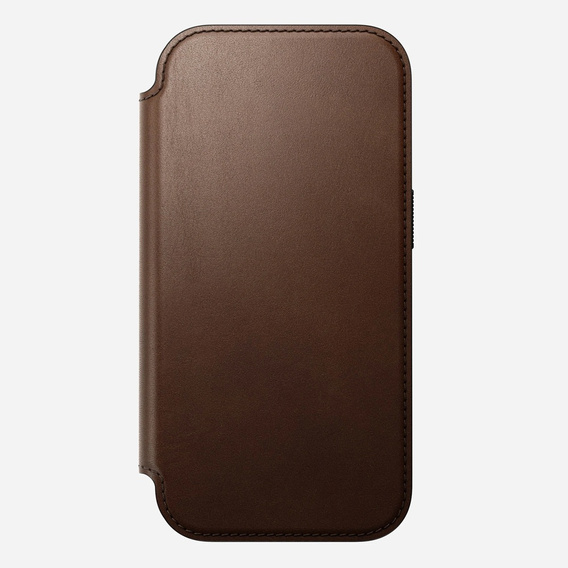 Θήκη Nomad για iPhone 17 Pro, Μοντέρνα δερμάτινη θήκη Folio, καφέ