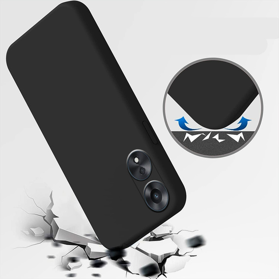 Θήκη για Oppo A78 5G, Silicone Lite, μαύρη