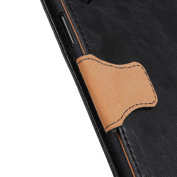 Θήκη με πτερύγιο για Huawei Y6P, Split Leather Wallet, μαύρη