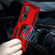 θωρακισμένη θήκη για Samsung Galaxy Z Fold3 5G, Nox Case Ring, κόκκινη
