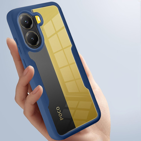 Θήκη για Xiaomi Poco X7 Pro 5G, Shockproof, με μεμβράνη, μπλε