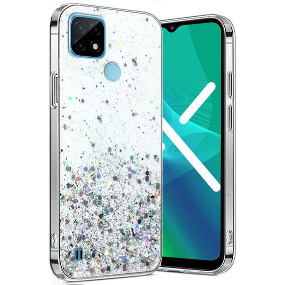 Θήκη για Realme C21Y / C25Y, Glittery, διαφανής