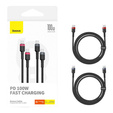 Καλώδιο Baseus Cafule USB-C σε USB-C 100W 1m - σετ 2 τεμαχίων