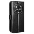 Θήκη με πτερύγιο για Honor Magic 6 Pro 5G, Crazy Horse Wallet, μαύρη
