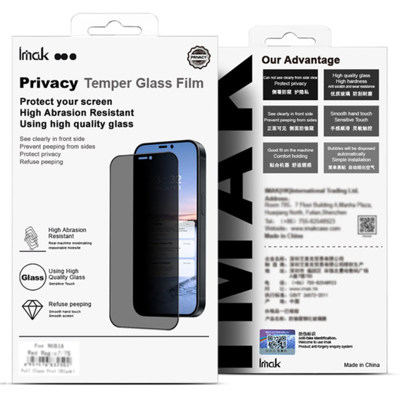 IMAK Privacy Tempered Glass για Motorola Edge 50 Pro / 50 Ultra / 50 Fusion