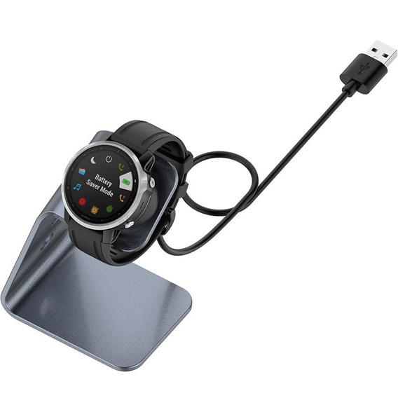 Σταθμός σύνδεσης USB αλουμινίου για Garmin Fenix 7/7S/7X/6/6X/6S, γκρι