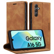 Θήκη για Samsung Galaxy A16, ERBORD Vintage, πορτοφόλι με πτερύγιο, καφέ