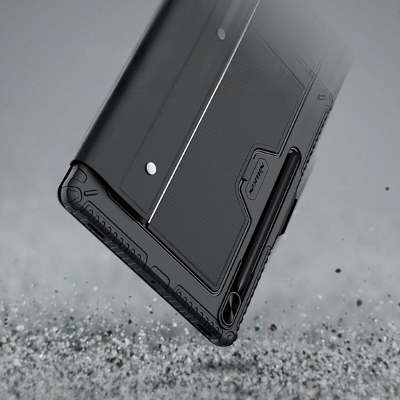 Θήκη + πληκτρολόγιο Galaxy Tab S8+ / Tab S7 +/ Tab S7 FE, NILLKIN Bumper Pen Slot, μαύρη