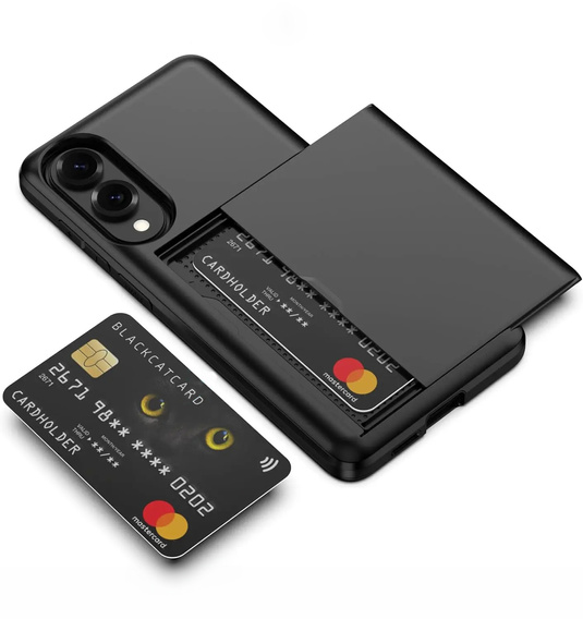 Θήκη για Samsung Galaxy S25 Edge, Sliding Card Holder, μαύρη