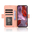 Θήκη με πτερύγιο για Google Pixel 9A, Card Slot, ροζ