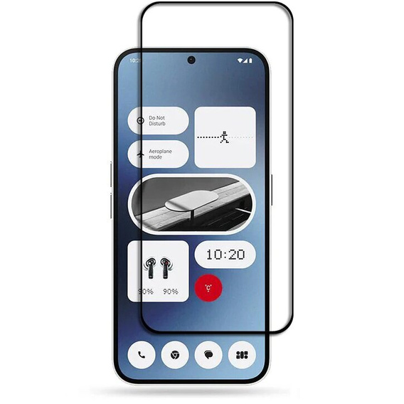 Μετριασμένο γυαλί 3D για Nothing Phone 2a, μαύρο πλαίσιο