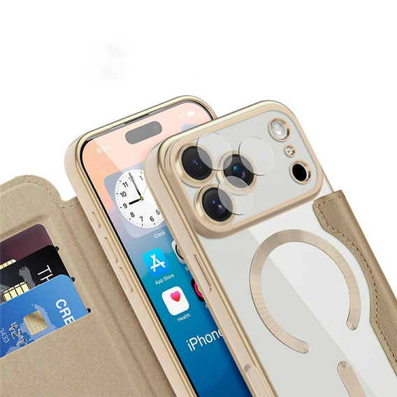 Θήκη πορτοφολιού MagSafe RFID flip με προστασία κάμερας για iPhone 17 Pro Max
