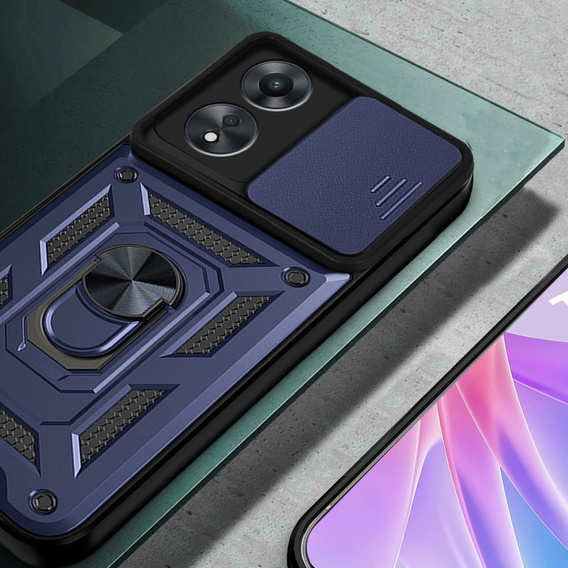 Θήκη για Oppo A78 5G, CamShield Slide, μπλε