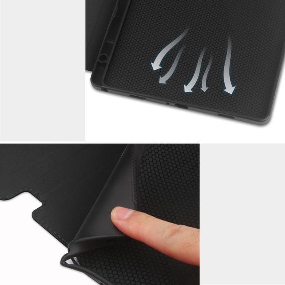 Θήκη για Samsung Galaxy Tab S10 Lite / S10 FE / S9 FE, Business Card and Pen Slot, μαύρη