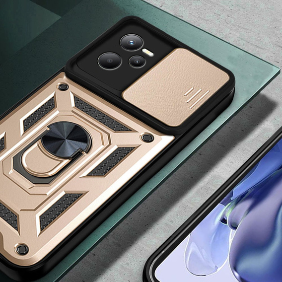 Θήκη για Realme C35, CamShield Slide, χρυσός