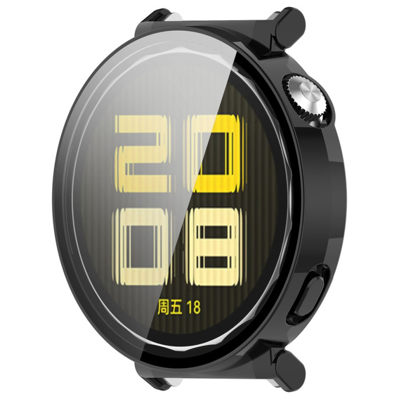 Θήκη 2σε1 + γυαλί μετριασμένο για Huawei Watch GT 5 Pro 42mm, μαύρη