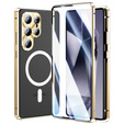 Μαγνητική θήκη MagSafe Dual Glass για Samsung Galaxy S25 Ultra, χρυσή