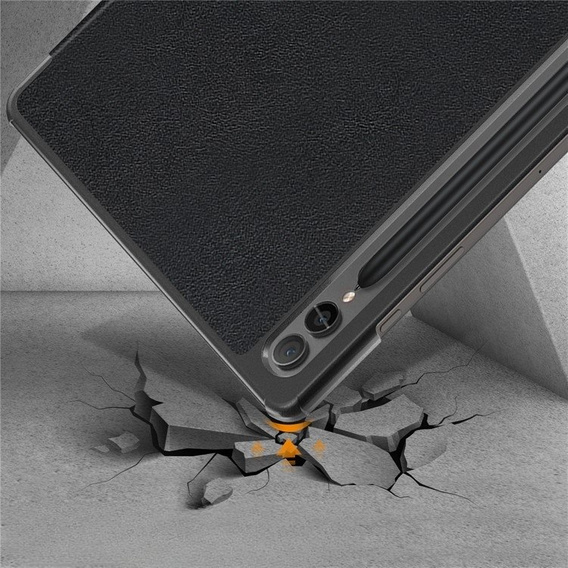 Θήκη για Samsung Galaxy Tab S9 Plus, Smartcase με χώρο για γραφίδα, μαύρη