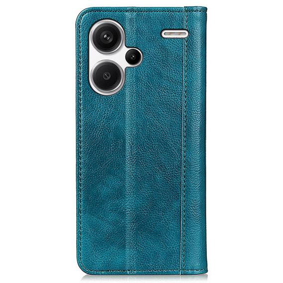 Θήκη για Xiaomi Redmi Note 13 Pro+, Wallet Litchi Leather, πράσινη